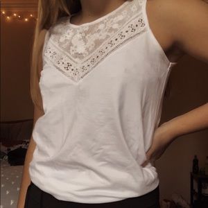 white embroidered tank